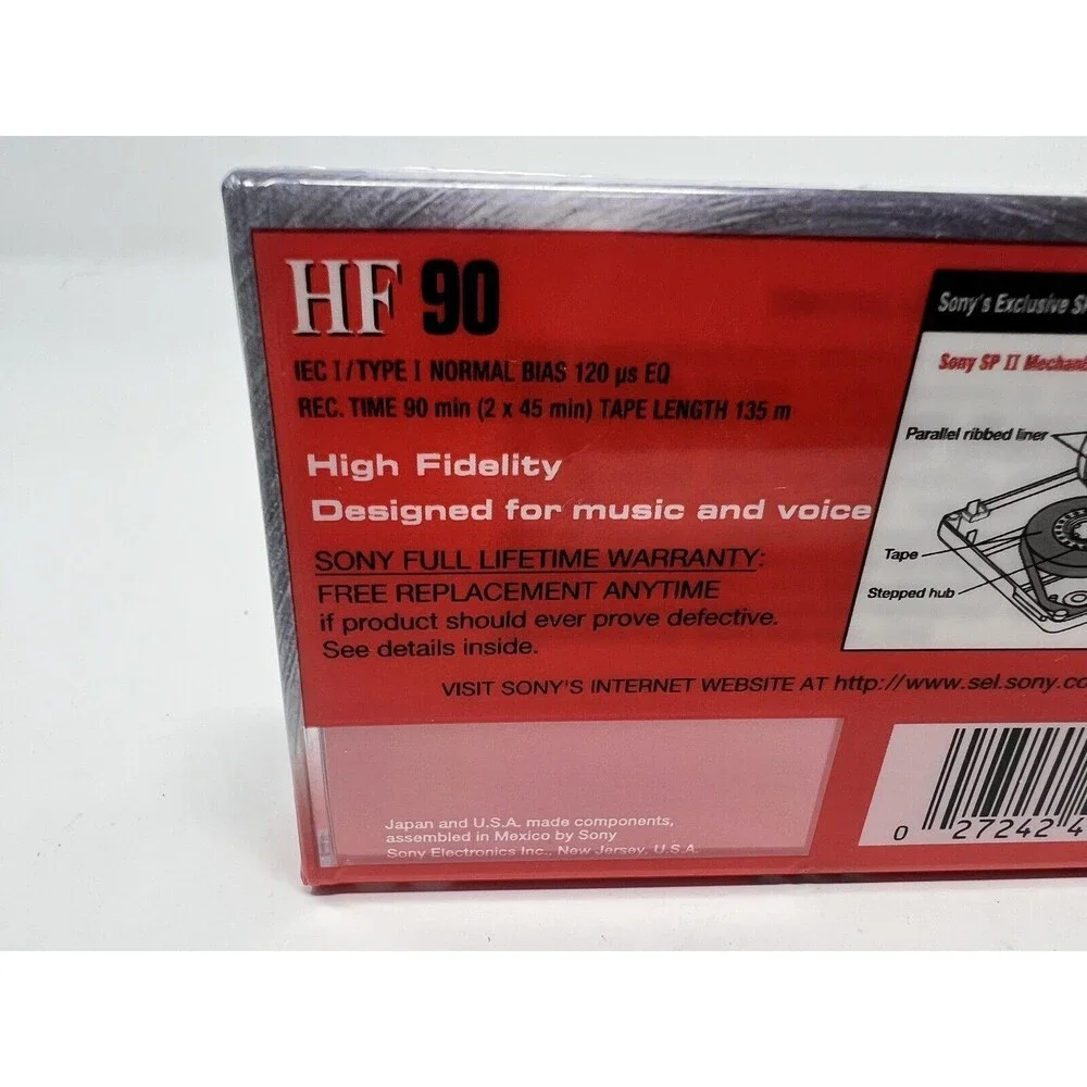 Sony HF 90 Minute Blank Cassette Tapes (High Fidelity) Brand New